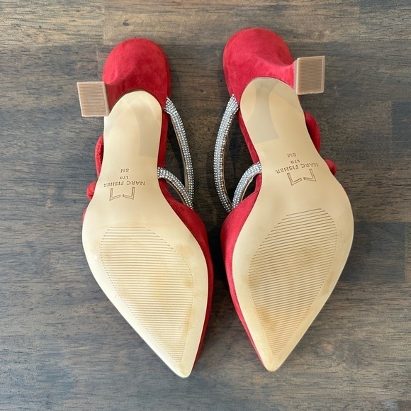 Marc Fisher Red Strappy Heels - Picture 7 of 7